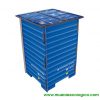 taburete contenedor azul